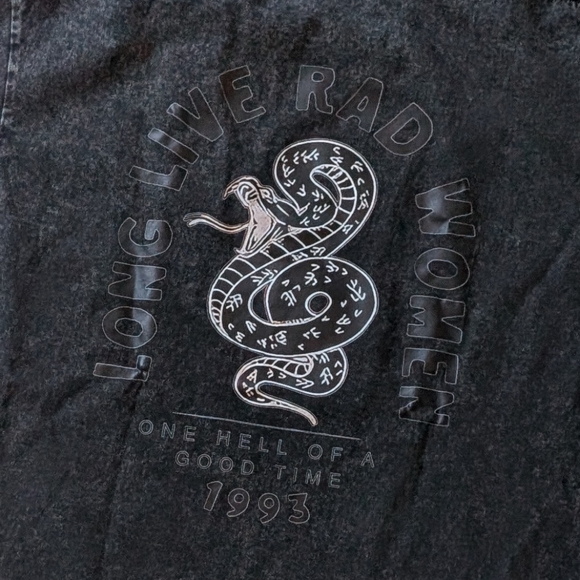 Long Live Rad Women Black Graphic T-Shirt - Picture 1 of 4